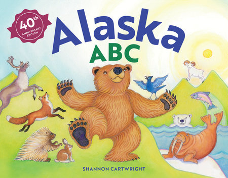 Alaska ABC Book cover featuring a variety of alaskan wildlife