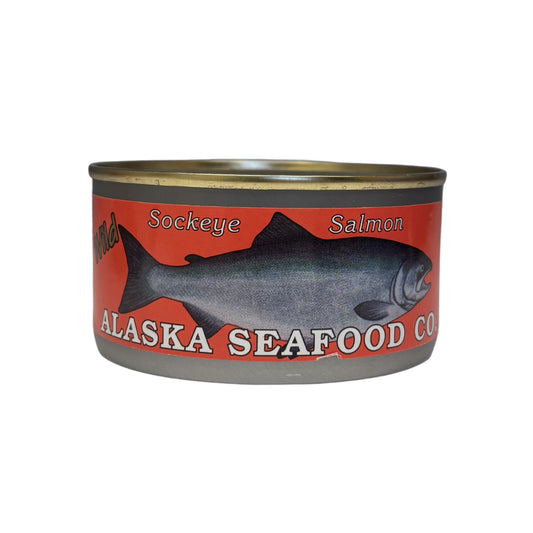 Can of sockeye salmon from Alaska Seafood Company