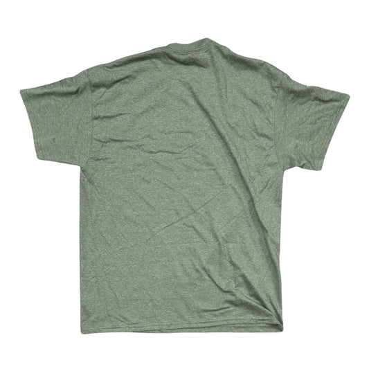 Green t-shirt on a white background
