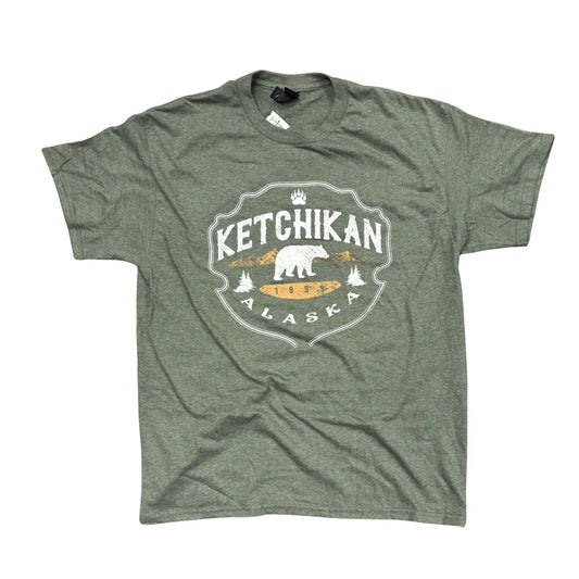 Green t-shirt with 'Ketchikan Alaska' graphic