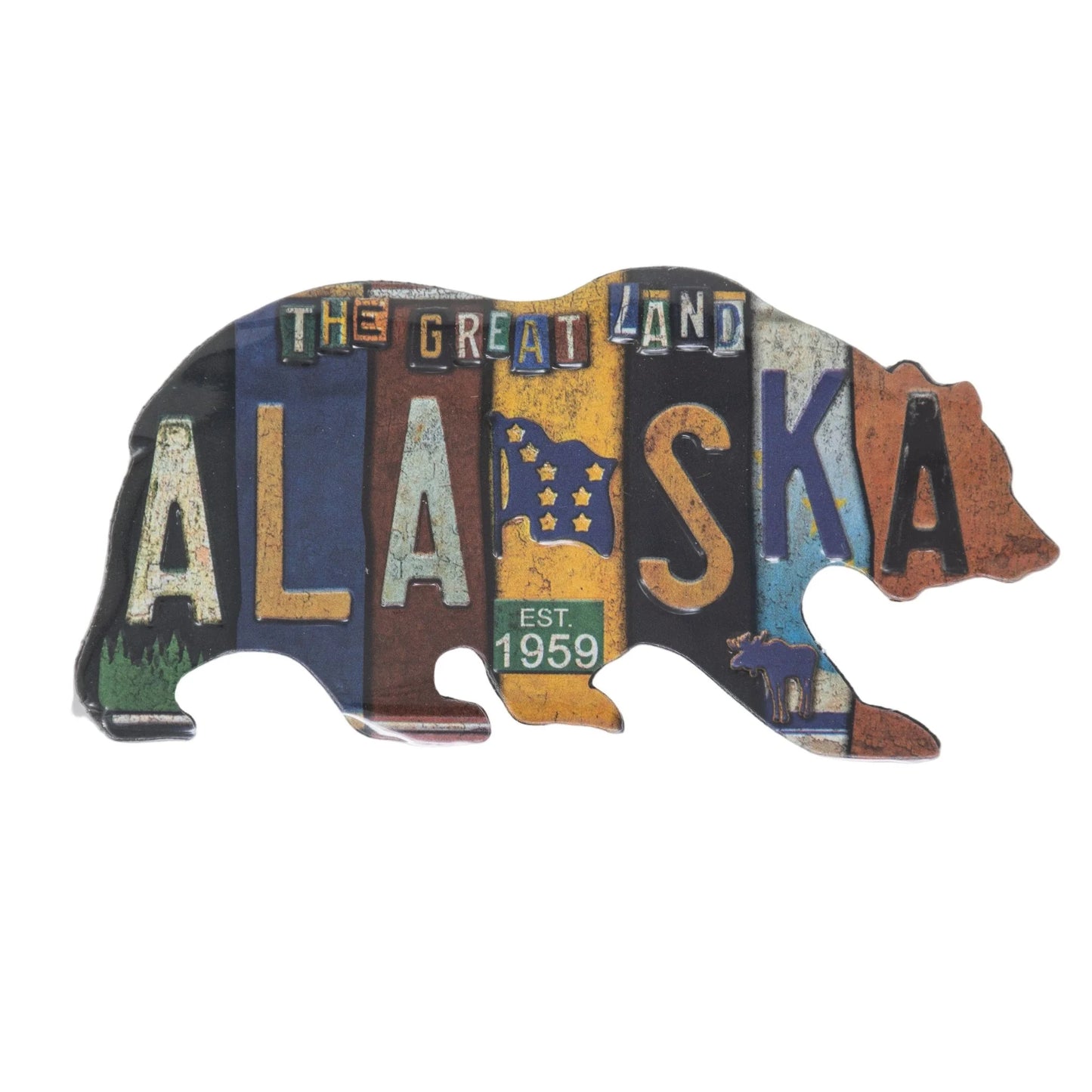 Alaska magnet shaped like a bear