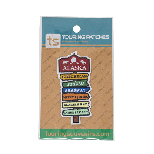 Alaska Signpost Patch with various cities