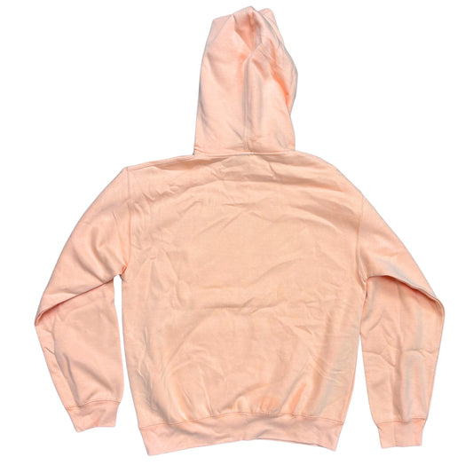 Light pink hoodie on a white background