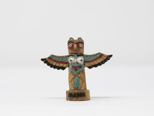 Colorful totem pole toothpick holder