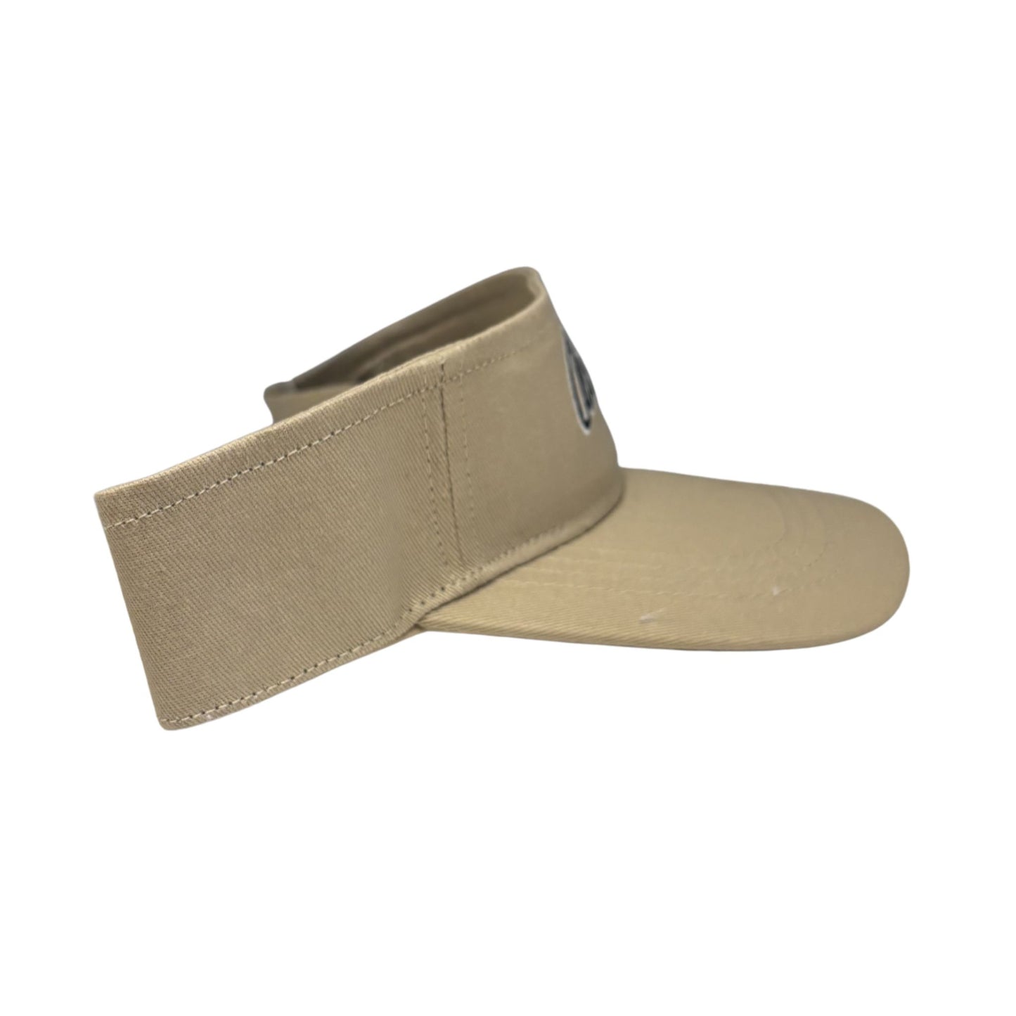 Beige visor cap on a white background