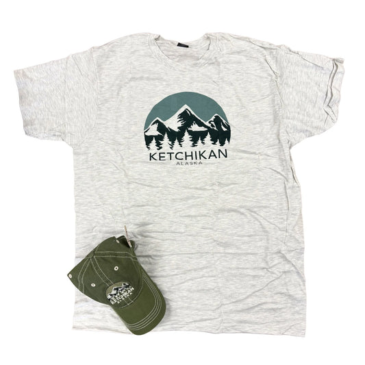 Ketchikan Alaska Tee with a green hat