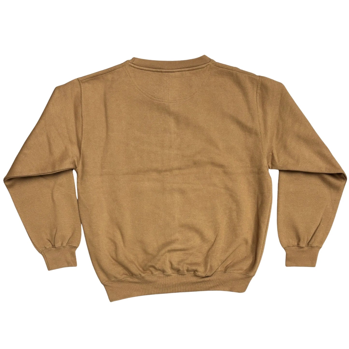 Back of brown sweatshirt