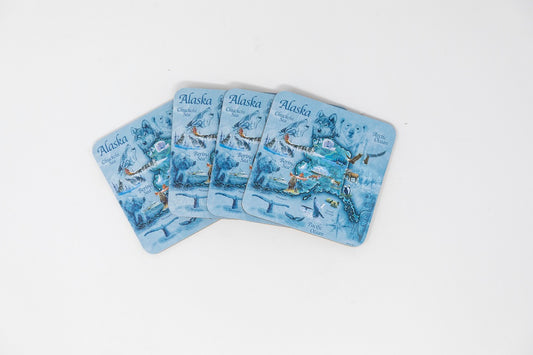 4PK VAN ZYLE MAP COASTERS