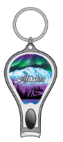NORTHERN LIGHTS FOIL NAIL CLIPPER KEYCHAIN