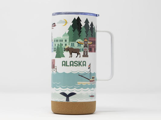 SMALL WORLD THERMAL MUG WITH HANDLE