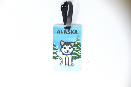 CUTE HUSKY LUGGAGE TAG