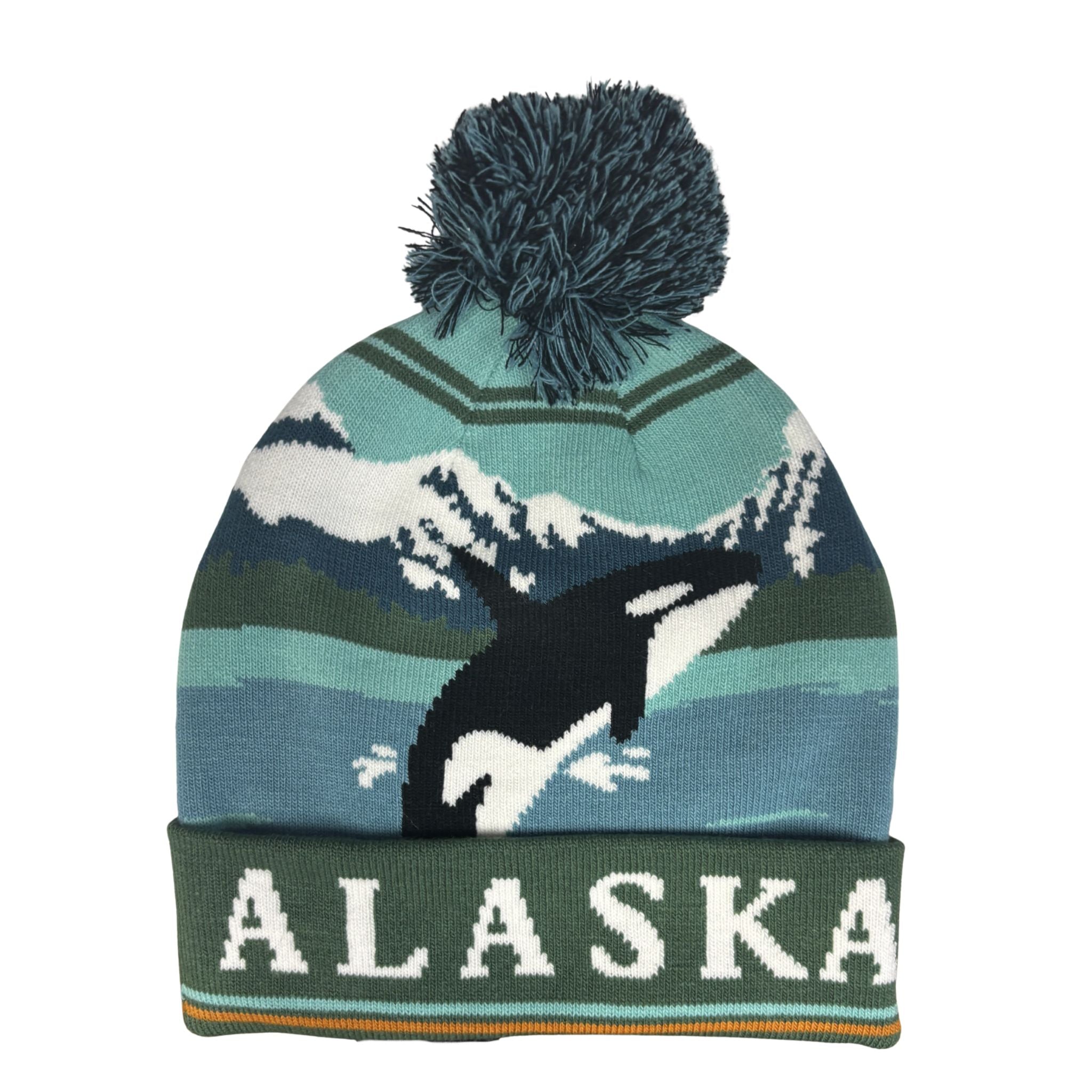 Orca Knit Hat with Pom Pom – Tongass Trading Company