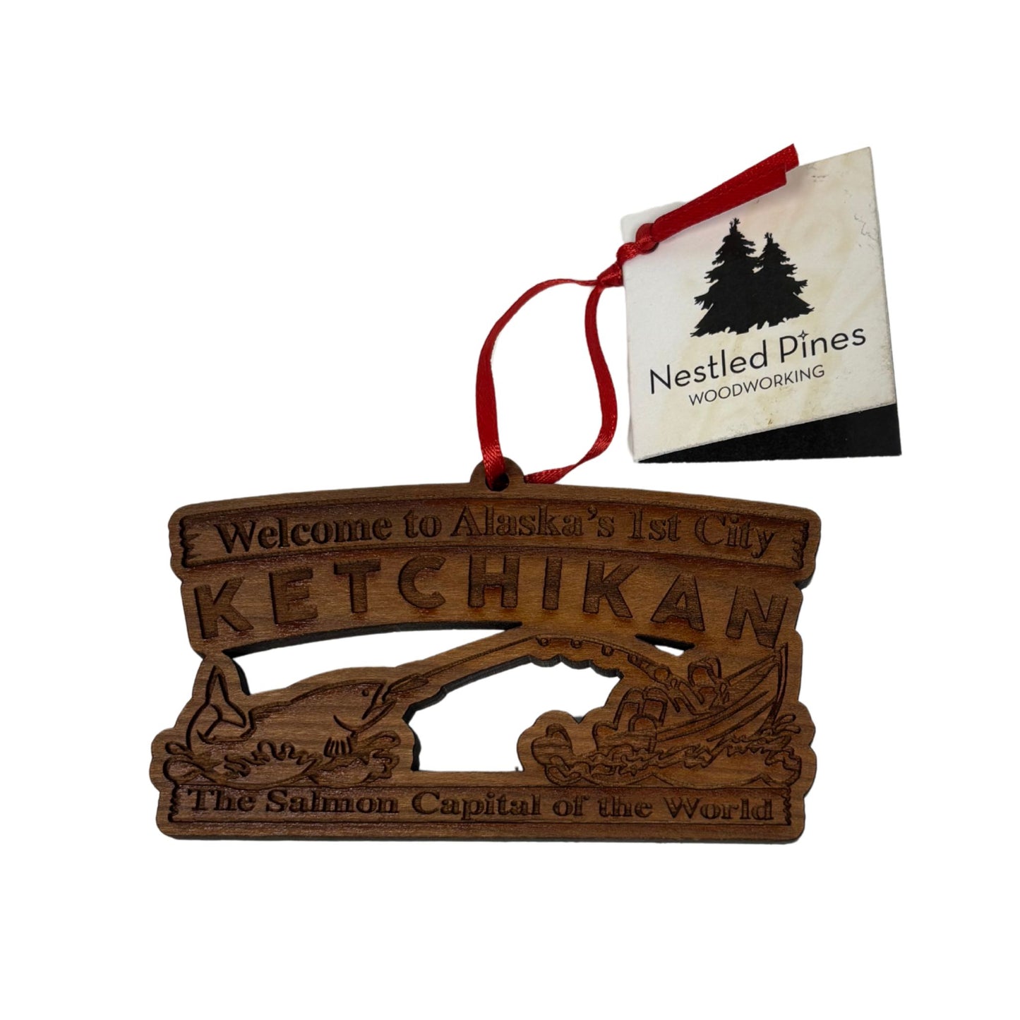 Welcome Arch Ornament Lazer Engraved