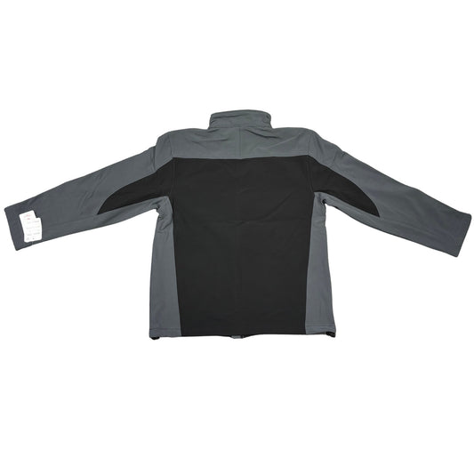 Gray and black jacket on a white background