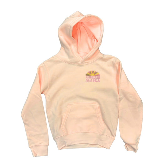 Peach colored Ketchikan Alaska youth hoodie
