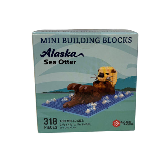 Box of Alaska Sea Otter mini building blocks with a sea otter