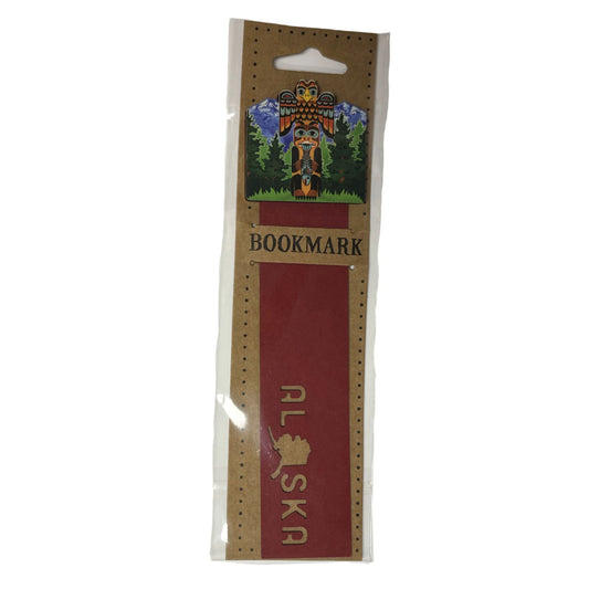 Bookmark with a totem pole and Alaska cutout