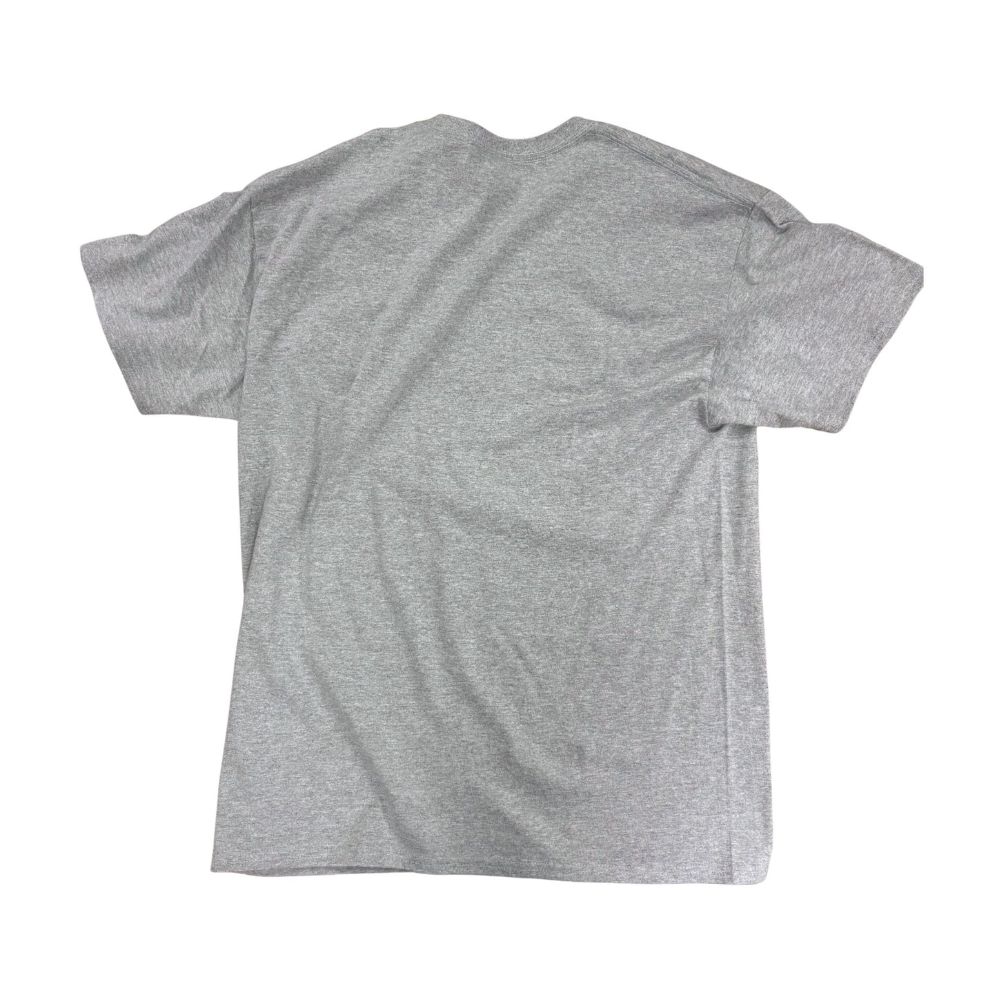 Back of a gray t-shirt