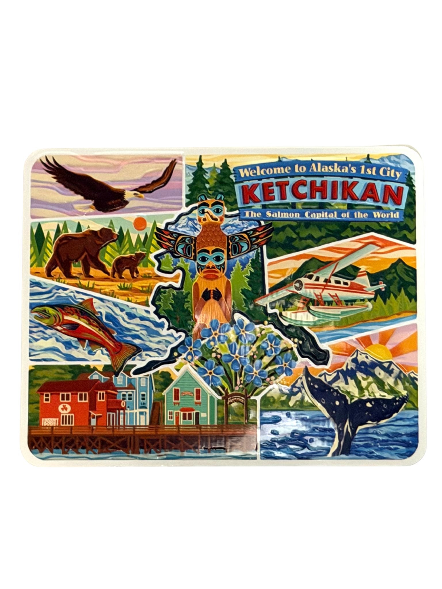 Ketchikan Windows Embossed Magnet – Tongass Trading Company