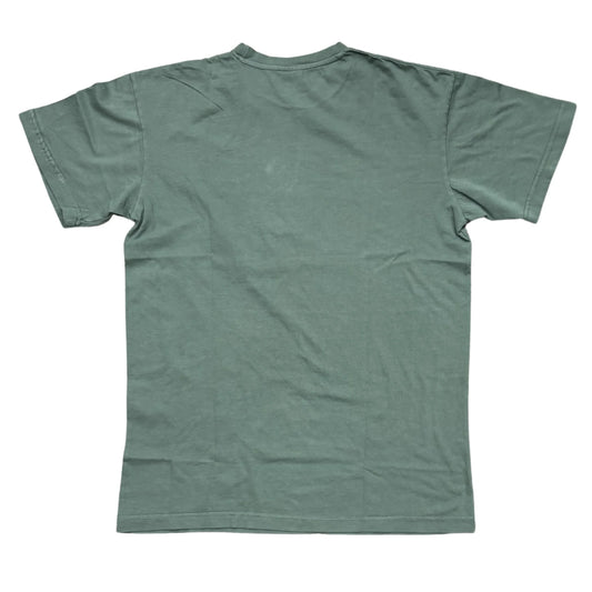 Green t-shirt on a white background