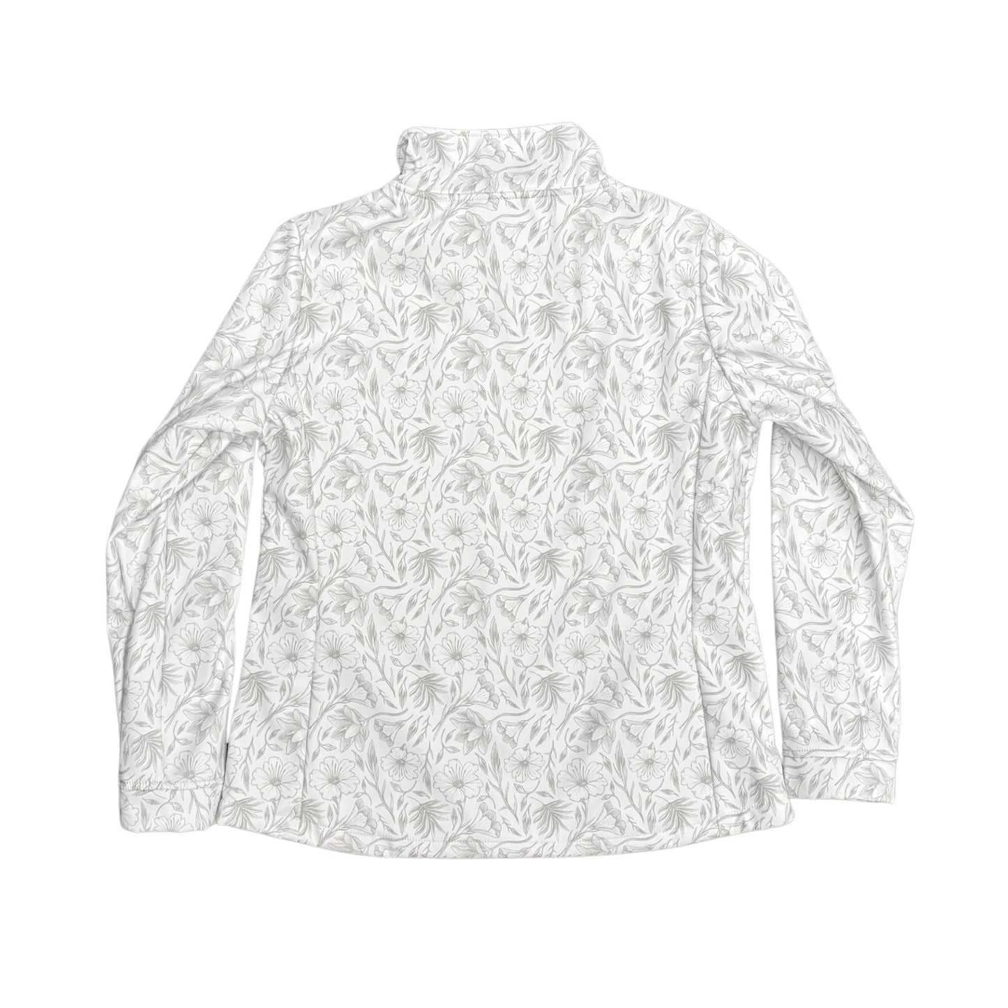White floral patterned jacket on a white background