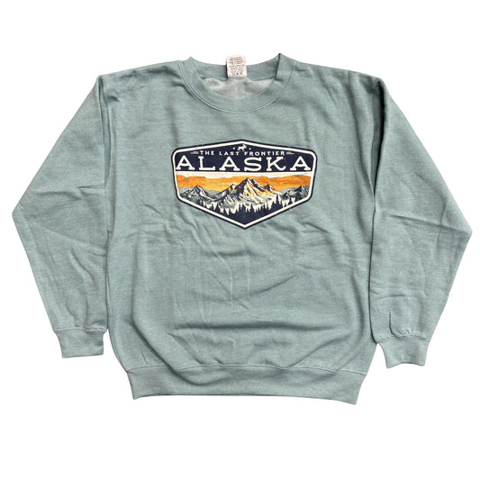 Seabreeze colored sweatshirt with Alaska graphic