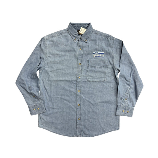 Denim shirt with Alaska embroidery