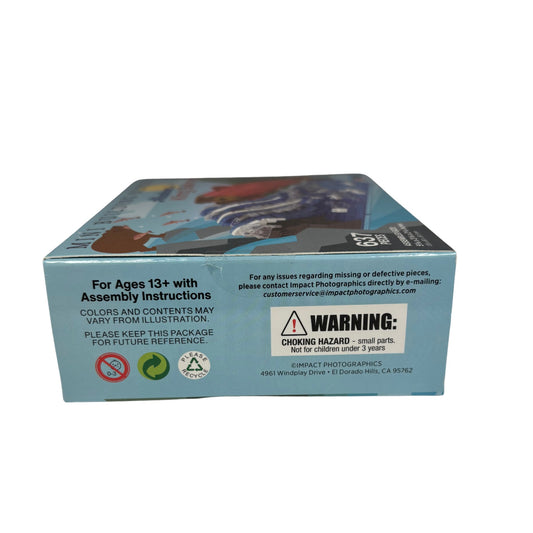 Box with warning label and assembly instructions on a white background
