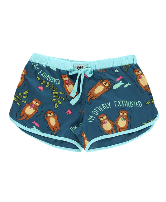 Blue shorts with otter design