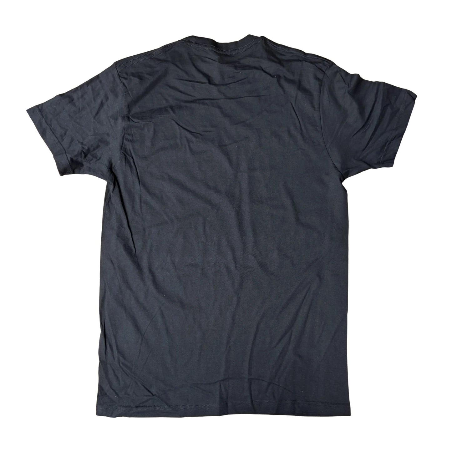 Blank back of black t-shirt