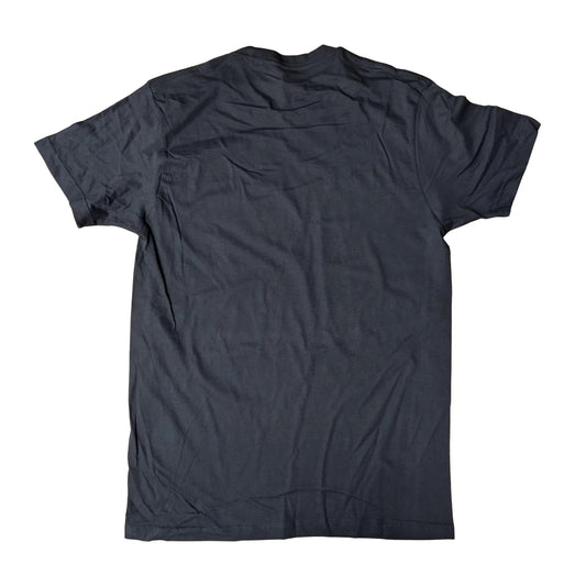 Blank back of black t-shirt