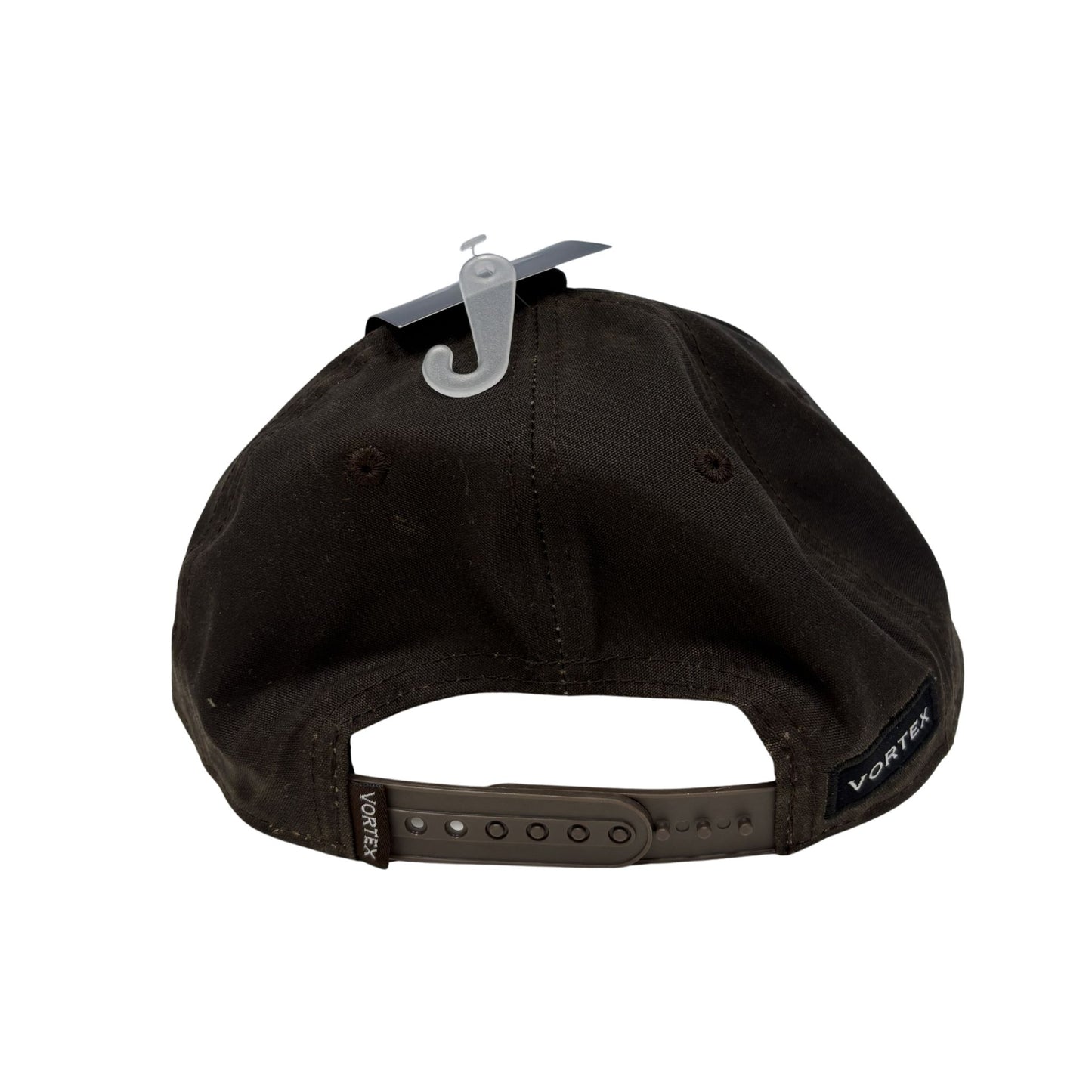 Back of cap with a visible brand logo