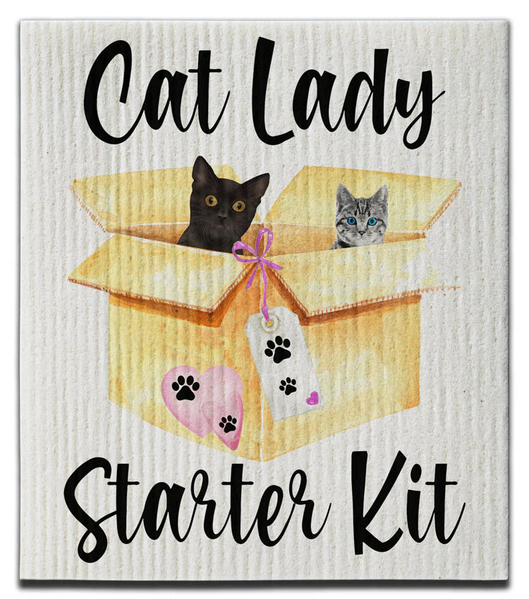 CAT LADY ECO DISHCLOTH