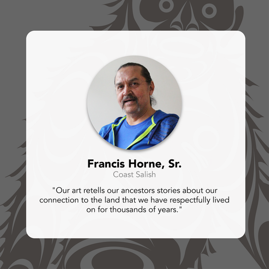 Portrait of Francis Horne, Sr. with a quote