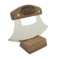 Wooden-handled Ulu with 'Alaska Cutlery' branding