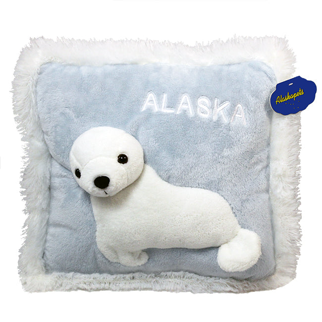 13" PILLOW, SEAL W/ ALASKA