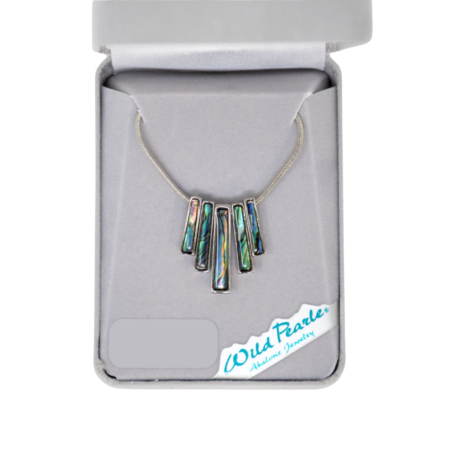 Necklace with colorful pendant in a 'Wild Pearle' box 