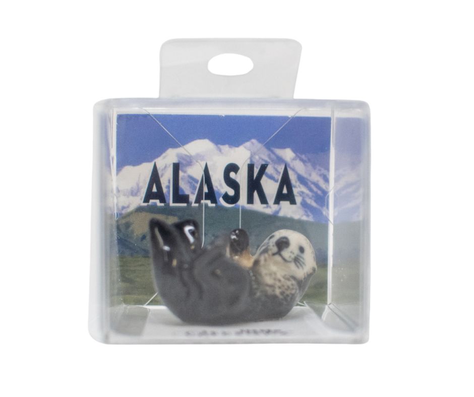 Otter Figurine in an Alaska Themed Box