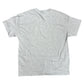 Back of gray t-shirt on a white background