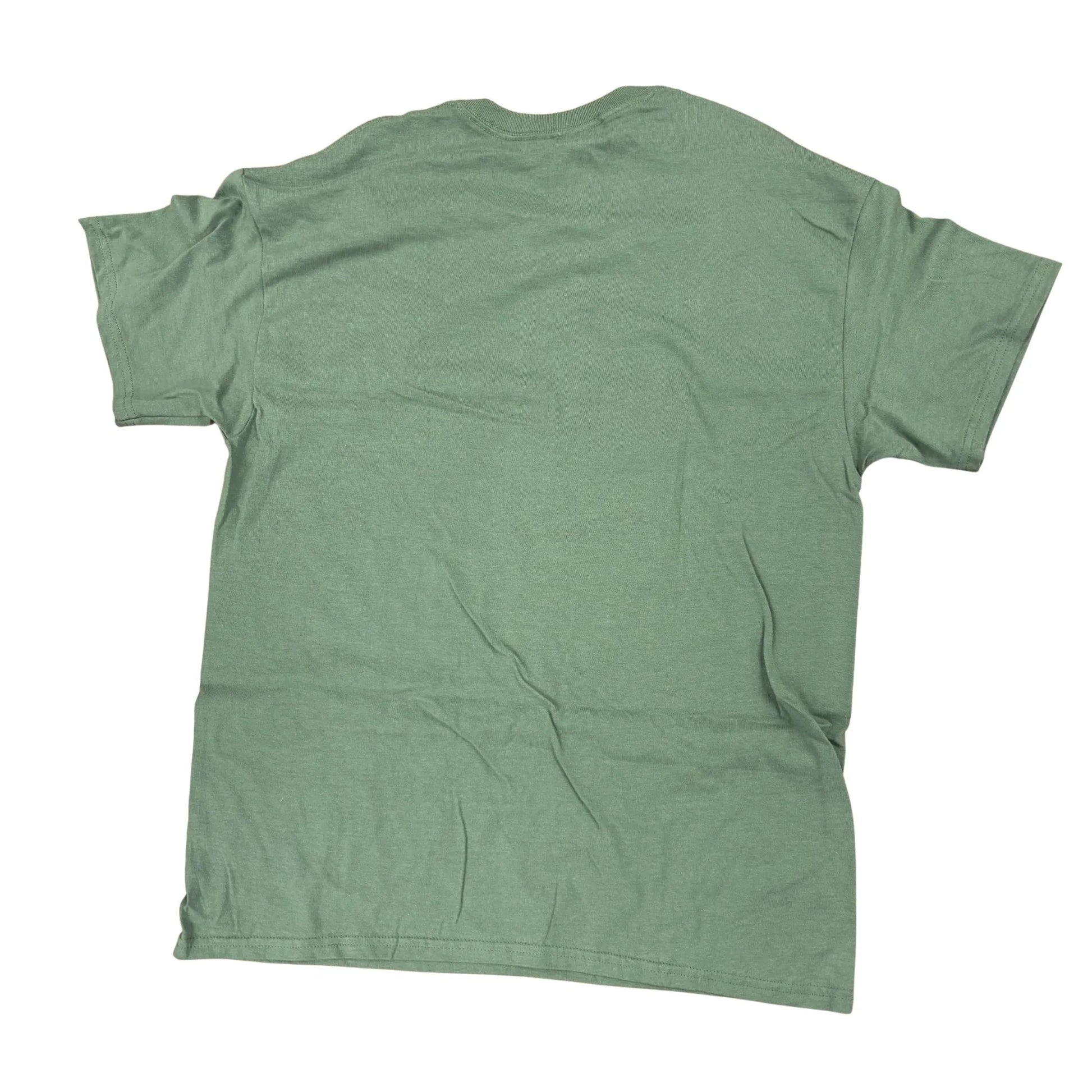 Green t-shirt on a white background