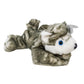 Plush toy husky on a white background