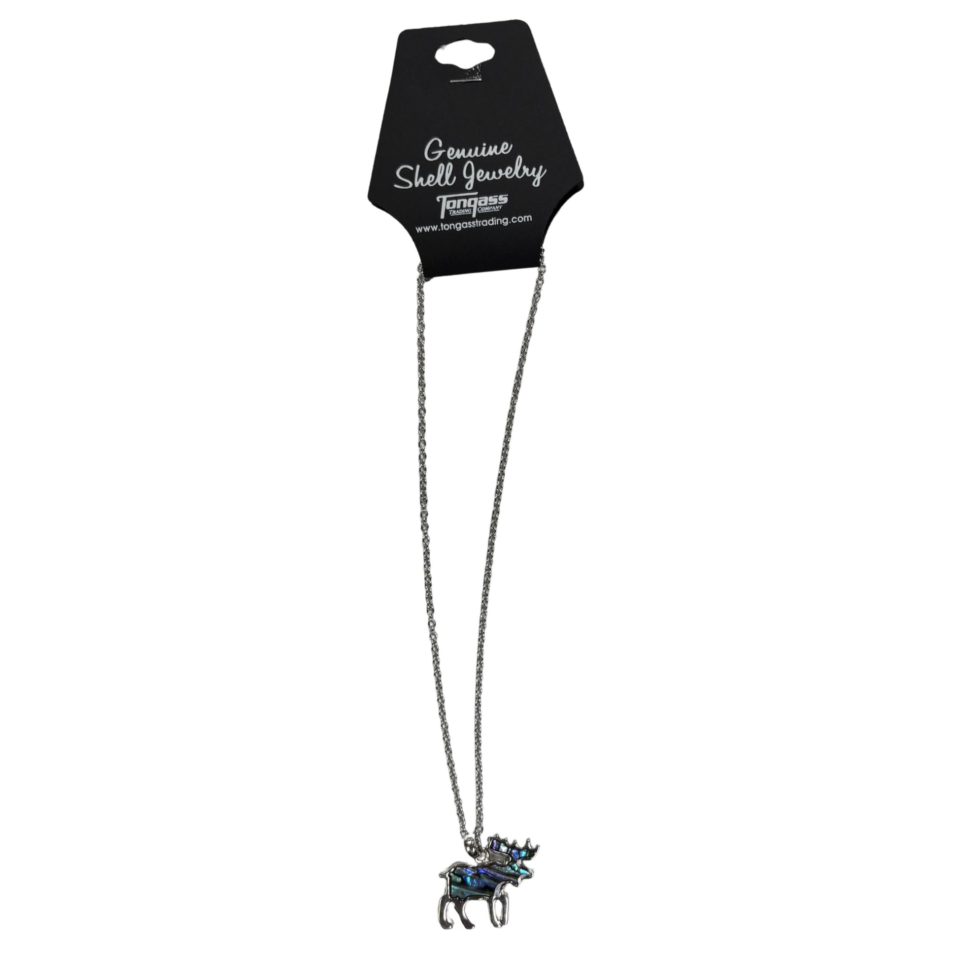 Necklace with a moose pendant