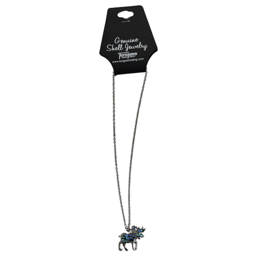 Necklace with a moose pendant