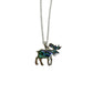 Necklace with a moose pendant on a white background