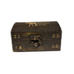 Wooden treasure chest with brass accents and 'Ketchikan, Alaska' text