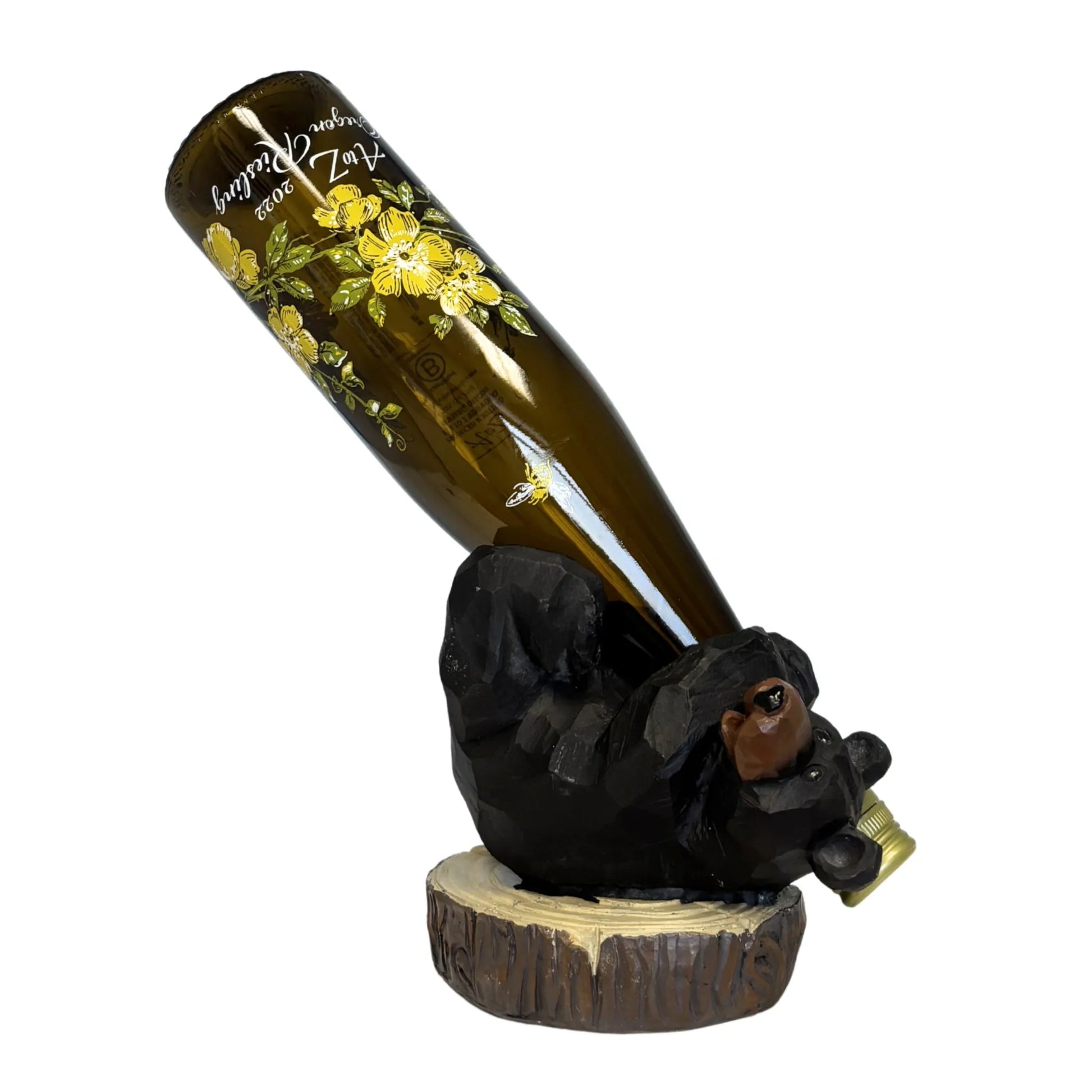 Bear Shaped Wine holder with a wine bottle