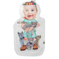 Bib with a girl holding wolves design