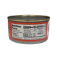Can with nutrition facts label on a white background