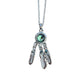 Necklace with a pendant featuring a dream catcher