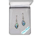 Pair of colorful silver earrings 